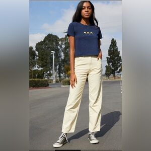 John Galt Brandy Melville Off-White Tammy Cargo Pants.  Size medium